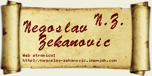 Negoslav Zekanović vizit kartica